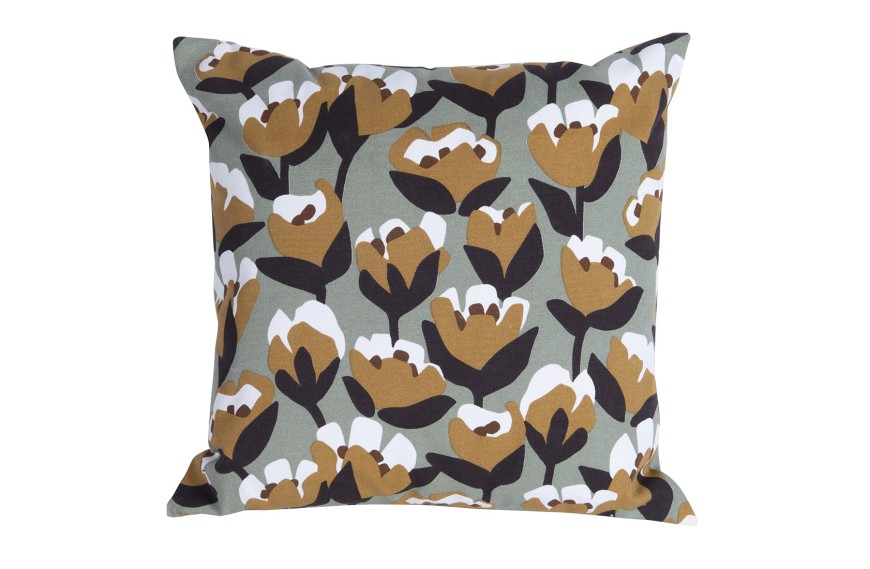 Coussin d'extérieur 44x44 cm TULIPE PAIN D'ÉPICES - FERMOB