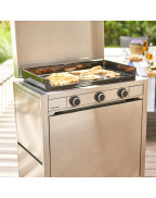 Plancha à gaz MODERN 75 Inox / 3 brûleurs - FORGE ADOUR