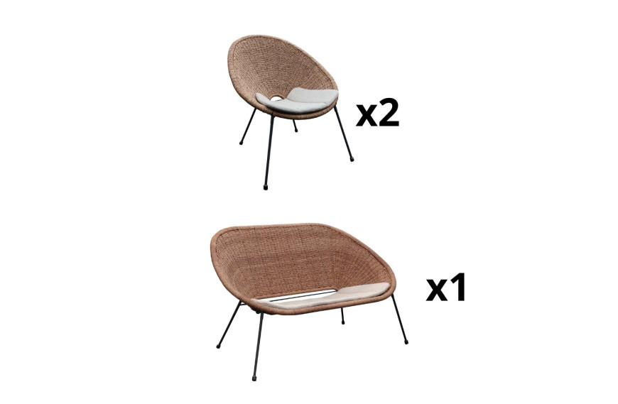 Salon bas de jardin TORNADO / 4 places - PROLOISIRS