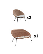 Salon bas de jardin TORNADO / 4 places - PROLOISIRS