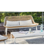 Salon bas de jardin COMO 4 places OCEO avec coussins déhoussables et structure aluminium