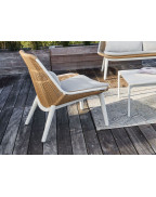 Salon bas de jardin COMO 4 places OCEO avec coussins déhoussables et structure aluminium