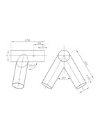 Raccord de balançoire KBT angle biais Ø10 cm pour portique enfants sécurisé et stable