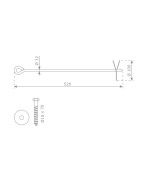 Ancrage à visser pour balançoire KBT en acier galvanisé avec plaque coupante et quincaillerie incluse