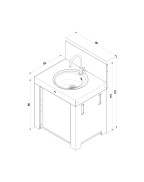 Module de cuisine d'extérieur modulo évier CARGO - ENO