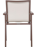 Fauteuil de jardin empilable Amaka LES JARDINS en aluminium et PVC tissé pour extérieur