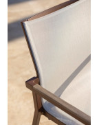 Fauteuil de jardin empilable Amaka LES JARDINS en aluminium et PVC tissé pour extérieur