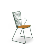 Chaise de jardin Paon HOUE en métal noir et bambou, design scandinave d’Henrik Pedersen