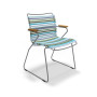 Fauteuil de jardin Click HOUE design nordique empilable lamelles clipsables accoudoirs bambou