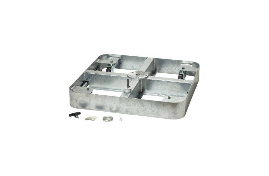 Socle de 150 kg M4 avec roulettes 80x80x14cm - GLATZ