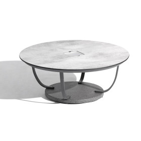 Table basse de jardin solaire Ø90cm JET STREAM / 500 lumens - LES JARDINS