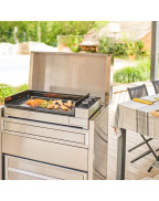 Capot à charnières pour chariot PREMIUM 75 / Inox - FORGE ADOUR