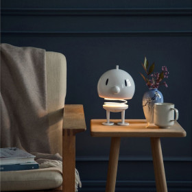 Lampe à poser LED Bumble Hoptimist blanche design scandinave en ABS et acier