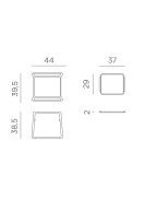 Table basse de jardin POP NARDI en polypropylène fiberglass traité anti-UV