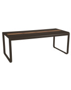 Table de jardin avec rangement 196x90 cm BELLEVIE / 8 places - FERMOB