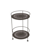 Guéridon avec double plateau perforé Ø40cm GUINGUETTE - FERMOB