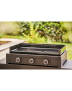 Plancha à gaz MODERN 75 Acier noir / 3 brûleurs - FORGE ADOUR