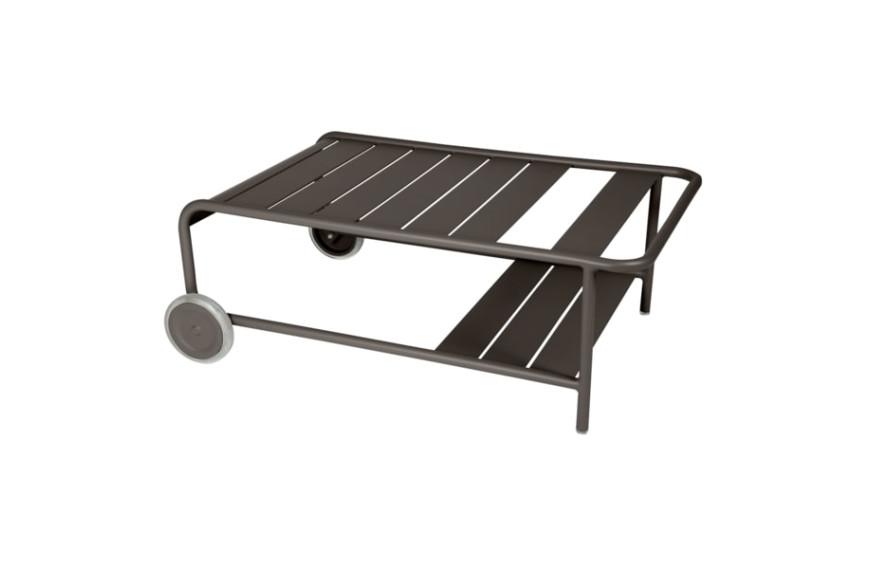 Table basse de jardin à roues LUXEMBOURG 105x65 cm - FERMOB