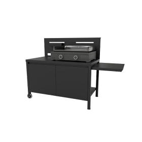 Table roulante pour plancha ACIER NOIR - FORGE ADOUR