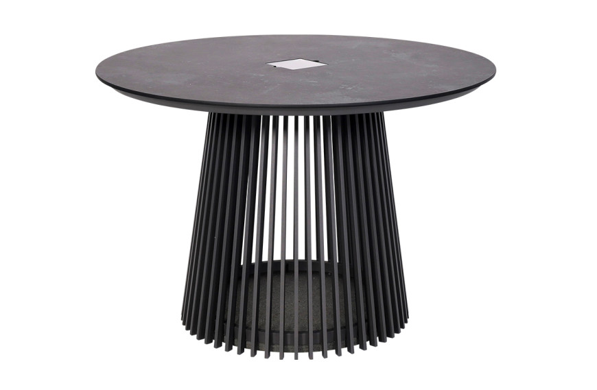 Table basse de jardin lumineuse Ø 110 x H 75 cm HALO / 500 lumens - LES JARDINS