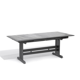 Table de jardin extensible HEGOA en aluminium et céramique pour terrasse et extérieur