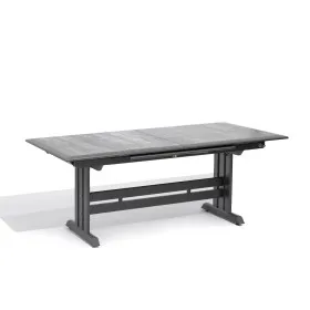 Table de jardin extensible HEGOA en aluminium et céramique pour terrasse et extérieur