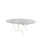 Table ronde de jardin HEGOA 146/206x146cm / 8-10 places - LES JARDINS