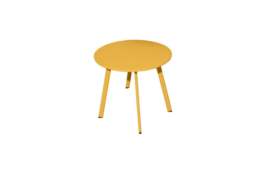Table basse de jardin MASSAÏ Ø60 x H46cm PROLOISIRS en acier coloré et peint epoxy