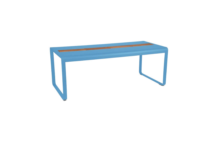 Table de jardin avec rangement 196x90 cm BELLEVIE / 8 places - FERMOB