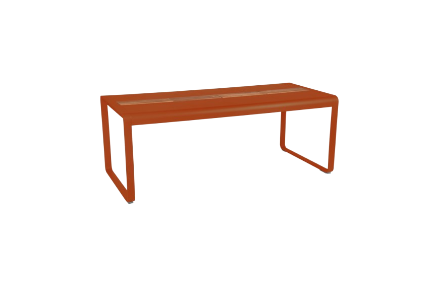 Table de jardin avec rangement 196x90 cm BELLEVIE / 8 places - FERMOB