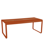 Table de jardin avec rangement 196x90 cm BELLEVIE / 8 places - FERMOB