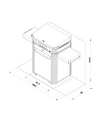 Plancha électrique COMBO ENOSIGN 65 Inox - ENO sur chariot, cuisson haut de gamme en extérieur