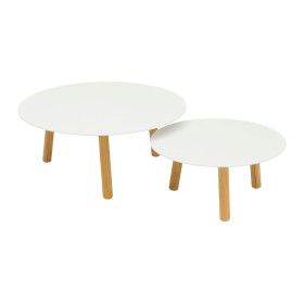 Lot de 2 tables basses de jardin EVEN - PROLOISIRS
