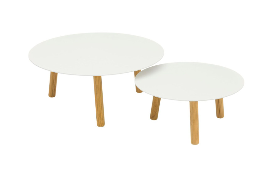 Lot de 2 tables basses de jardin EVEN - PROLOISIRS