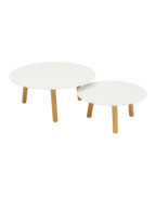 Lot de 2 tables basses de jardin EVEN - PROLOISIRS