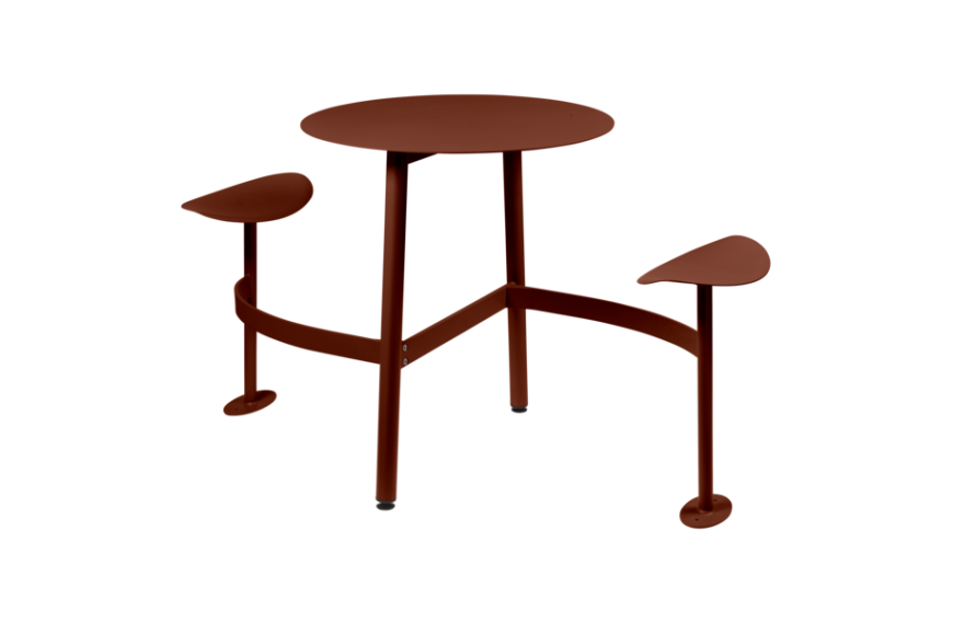 Table ronde BOLDER 2 places avec assise - FERMOB
