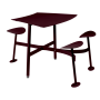 Table modulaire 3 places avec assises BOLDER - FERMOB