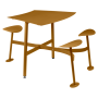 Table modulaire 3 places avec assises BOLDER - FERMOB
