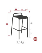 Tabouret de bar LUXEMBOURG - FERMOB