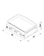 Plancha à gaz INITIAL 65 inox / 3 feux - ENO PLANCHA