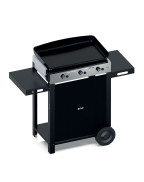 Plancha à gaz COMBO INITIAL 65 ENO sur chariot avec tablettes amovibles