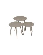 Table basse de jardin ronde MASSAÏ Ø40 x H35 cm PROLOISIRS acier époxy design﻿