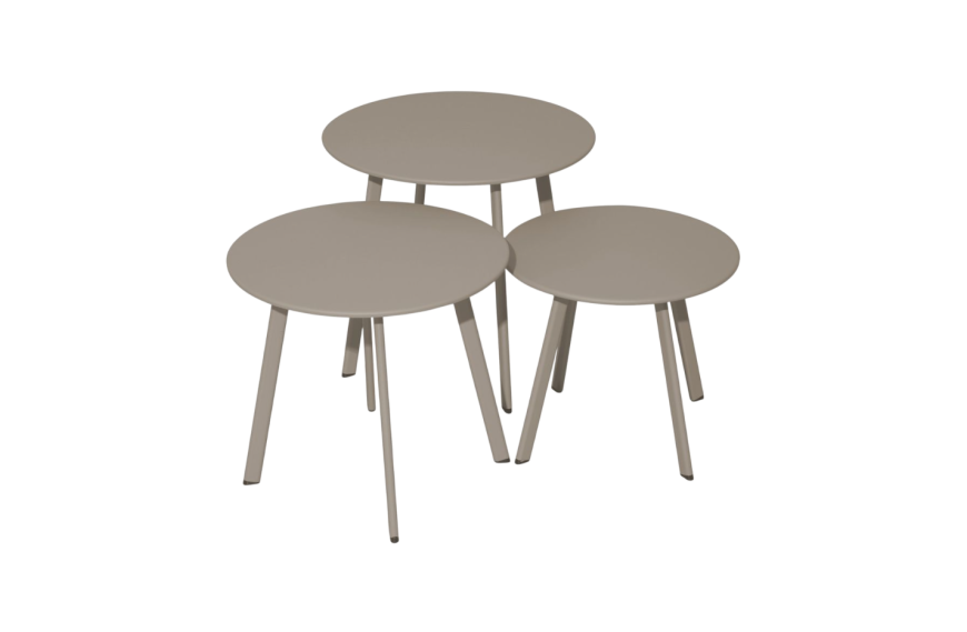 table basse de jardin MASSAÏ Proloisirs ronde Ø45 cm acier époxy