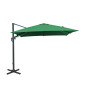 Parasol déporté orientable 3x3 m PROLOISIRS avec rotation 360° et toile déperlante