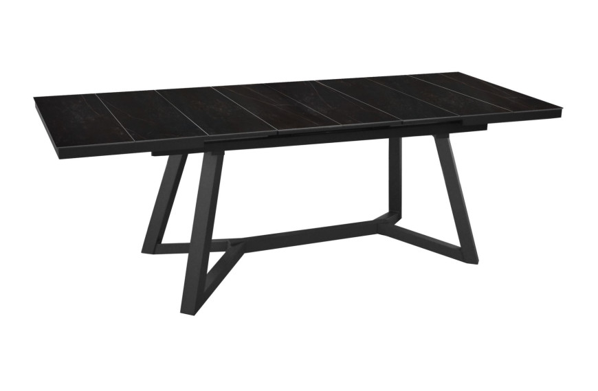 Table de jardin extensible AGIRA OCEO en aluminium avec plateau Dekton, 180 à 240 cm, 8 à 10 personnes