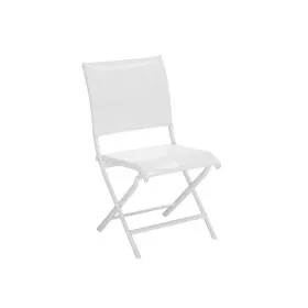 Chaise pliante de jardin structure blanche ÉLÉGANCE - OCÉO