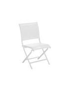 Chaise pliante de jardin structure blanche ÉLÉGANCE - OCÉO