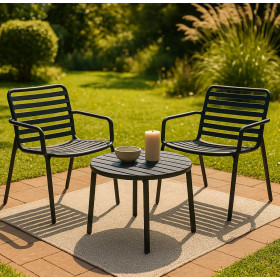 Salon bas de jardin 2 places DOGA ANTHRACITE - NARDI