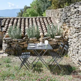 Salon de jardin repas BISTRO CARBONE / 4 places - FERMOB