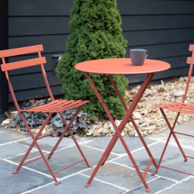 Salon de jardin repas BISTRO OCRE ROUGE / 2 places - FERMOB